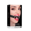 Ouch By Shots Ouch! Adjustable Leather Ring Gag - Universal Fit, Juodas