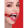 Ouch By Shots Ouch! Adjustable XL Ring Gag with Leather Straps Juodas