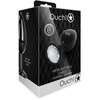 Ouch By Shots Ouch! Large Aliuminio Intimate Plug with Round Gem Base, Sidabrinis Finish