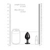 Ouch By Shots Ouch! Large Aliuminio Intimate Plug with Round Gem Base, Sidabrinis Finish