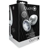 Ouch By Shots Ouch! Aluminum Intimate Gem Plug Large - Sidabrinis with Crystal Base