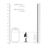 Ouch By Shots Ouch! Aluminum Intimate Plug Medium with Round Gem Base - Sidabrinis