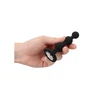 Ouch By Shots Ouch! Silicone Beaded Anal Plug with Diamond-Style Crystal Base Juodas