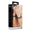 Ouch By Shots EasyToys Silicone Hand Cuffs Juodas - Soft Adjustable Restraint System