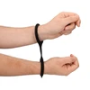 Ouch By Shots EasyToys Silicone Hand Cuffs Juodas - Soft Adjustable Restraint System