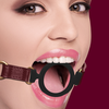 Ouch By Shots Ouch Halo Silicone Open Ring Gag - Elegant Juodas &amp; Gold Design
