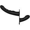Ouch By Shots Ouch! - Silicone Ribbed Strap-On - Adjustable - Juodas