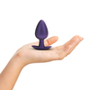 Ouch By Shots Lygus silikoninis analinis kamštelis - didelis - 3,5" / 8,9 cm - metalinė violetinė