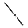 Ouch By Shots Ouch! Classic Solid Ball Gag Adjustable Leather Strap Juodas