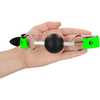 Ouch By Shots Ouch! Glow in the Dark Solid Ball Gag - Universal Size, Luminous Žalias