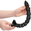 Ouch By Shots OUCH! Stacked Anal Snake 12'' Flexible Silicone Gylis Trainer Juodas