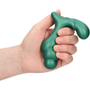 Ouch By Shots OUCH! Stacked Intimate Massager with Remote Control Metallic Žalias