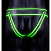 Ouch By Shots Ouch! Glow in the Dark Striped Jockstrap S/M - Fluorescent Žalias Accent