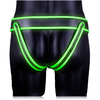 Ouch By Shots Ouch! Glow in the Dark Striped Jockstrap S/M - Fluorescent Žalias Accent