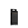 Ouch By Shots Ouch! Teasing Wax Candles Set - 4 Juodas Pieces, Low-Temperature Formula