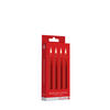 Ouch By Shots Ouch! Teasing Wax Candles 4-Pack - Raudona, Body Art Priedas