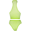 Ouch By Shots Neoness Turtle Neck Crop Top &amp; High Waist Slip UV Neon Rožinė XL/XXXXL
