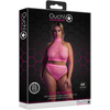Ouch By Shots Shots Neon Glow Set Turtle Neck Crop Top &amp; High Waist Panty UV Rožinė XL