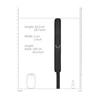 Ouch By Shots Ouch! Velvet Adjustable Collar with Leash - Soft Touch, 120 cm Lead