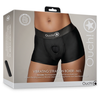 Ouch By Shots Sinner Gear Vibrating Strap-On Boxer M/L Juodas - Rechargeable Intimate System