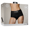Ouch By Shots Sincerely Vibrating Strap-On Brief XS/S Juodas - Rechargeable System