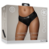 Ouch By Shots EasyToys Vibrating High-Cut Strap-On Briefs M/L Juodas with 10-Speed Bullet