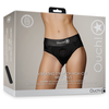 Ouch By Shots EasyToys Vibrating High-Cut Strap-On Brief XS/S Juodas - 10-Mode Bullet