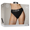 Ouch By Shots Lovetoy Vibrating Strap-On Hipster XS/S Juodas with Rechargeable Bullet