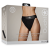 Ouch By Shots EasyToys Vibrating Strap-On Panty Harness XS/S Juodas - Open Back System