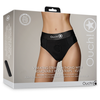 Ouch By Shots Shots Ouch! Vibrating Strap-On Panty XS/S Juodas with Adjustable Straps