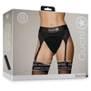 Ouch By Shots Shots Vibrating Thong Harness with Adjustable Garters Juodas XS/S