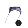 Ouch By Shots Shots Vibrating Strap-On Thong with Adjustable Garters M/L Juodas