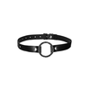 Ouch By Shots Master Series Wrapped O-Ring Gag Adjustable PU Strap 3.2cm Juodas