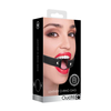 Ouch By Shots Master Series Wrapped O-Ring Gag Adjustable PU Strap 3.2cm Juodas