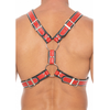 Ouch By Shots Z Series Scottish Leather Harness S/M - Adjustable Stainless Steel Details