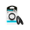PerfectFitBrand Perfect Fit Xact-Fit Ring Set #14, 2 vnt., Flexible Silicone, Juodas