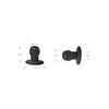 PerfectFitBrand Perfect Fit Tunnel Plug Medium Juodas - Innovative Hollow Plug, 6.4 cm