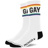 Prowler Pride Socks Baltas Rainbow Stripes LGBT Support Unisex