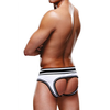 Prowler Open Brief XS Two-Tone Baltas/Juodas Backless Underwear