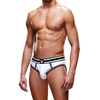 Prowler Open Brief XS Two-Tone Baltas/Juodas Backless Underwear