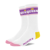 Prowler Raudonas Queen Socks Baltas/Violetinė Comfortable Cotton Unisex