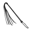Prowler Red Prowler Raudonas Long Handled Leather Whip - Braided, Lightweight, Juodas