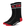 Prowler Red Prowler Raudonas Sub Crew Socks Juodas/Raudona - Stylish Contrasting Design