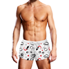 Prowler Swim Trunks Puppie Print L - Elastic Waist, Juodas/Baltas/Raudona