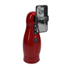 Pumped By Shots Virtuo Metallic Raudona Suction &amp; Vibration Intimate Device with Phone Holder