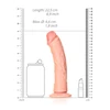 Realrock By Shots RealRock Curved Model with Suction Cup 20.5cm - Lifelike Texture, rusvai gelsvas
