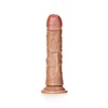 Realrock By Shots Realrock lenktas tikroviškas dildo su siurbtuku - 6"/ 15,5 cm