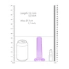 Realrock By Shots Realrock Dildo, mažas, lygus, su stipriu siurbtuku, 13,5 cm