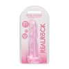 Realrock By Shots Realrock Rožinė silikoninė gelinė dildė su siurbtuku 18 cm
