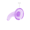 Realrock By Shots Realrock Dildo lenkta violetinė su stipriu siurbtuku 12 cm